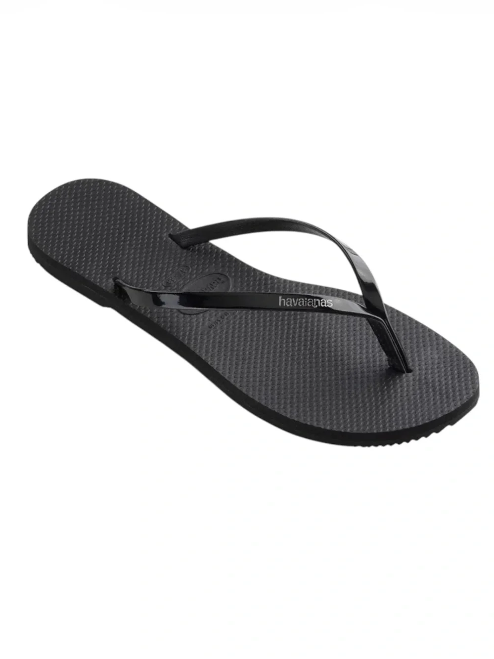 🌻NEW w/tag Havaianas You Black Glossy Thong Flip Flop Sandals Women's Size 9/10